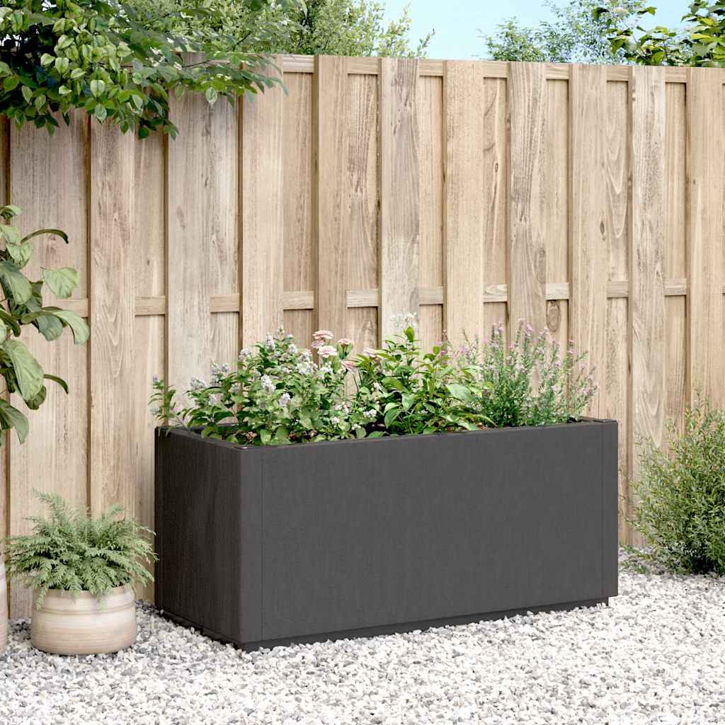 vidaXL Fioriera da Giardino Grigio Scuro 80x36x35 cm in PP - 3