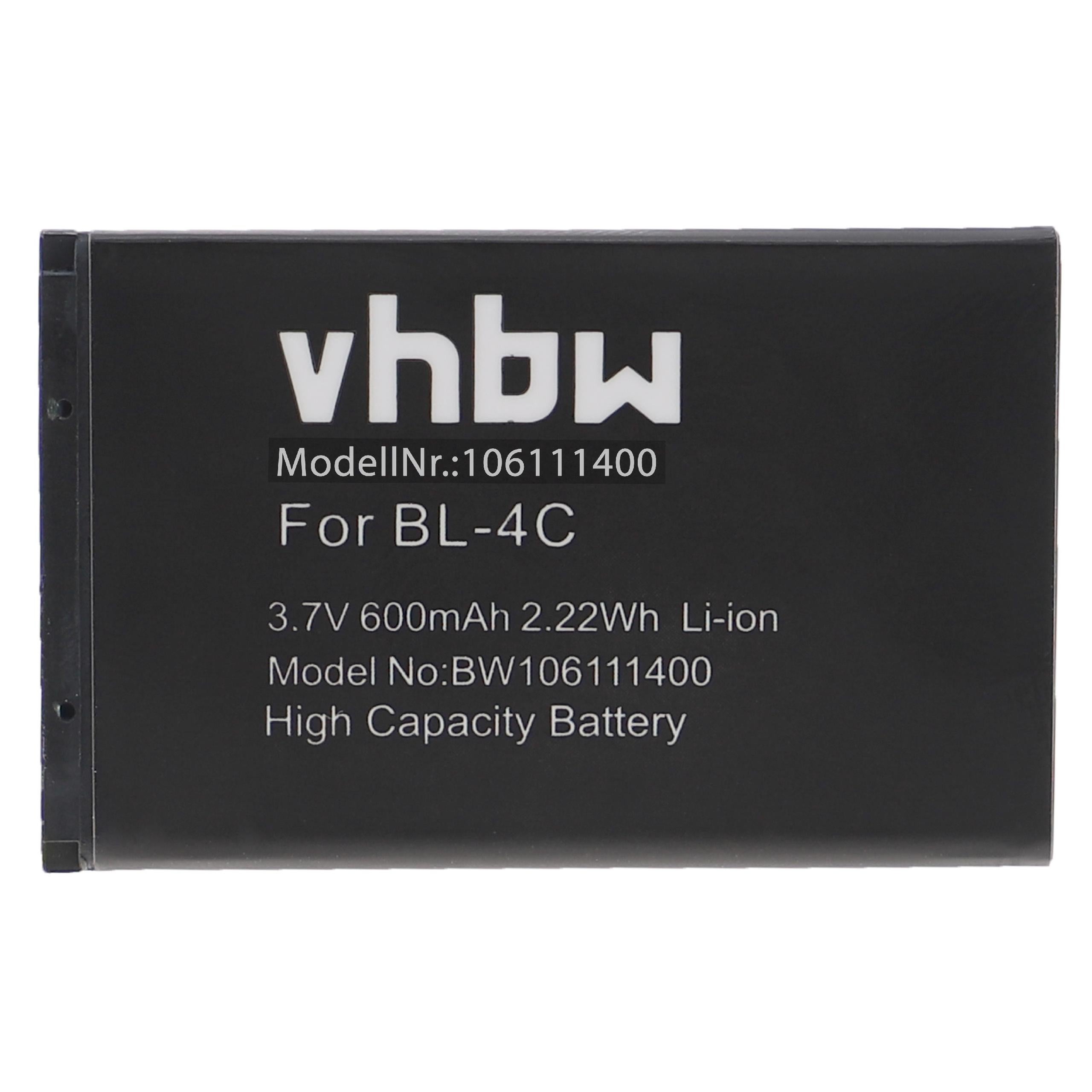 vhbw batteria compatibile con Ebesy V6, V7, A35, W69, W70 smartphone cellulare (1000mAh, 3,7V, Li-Ion