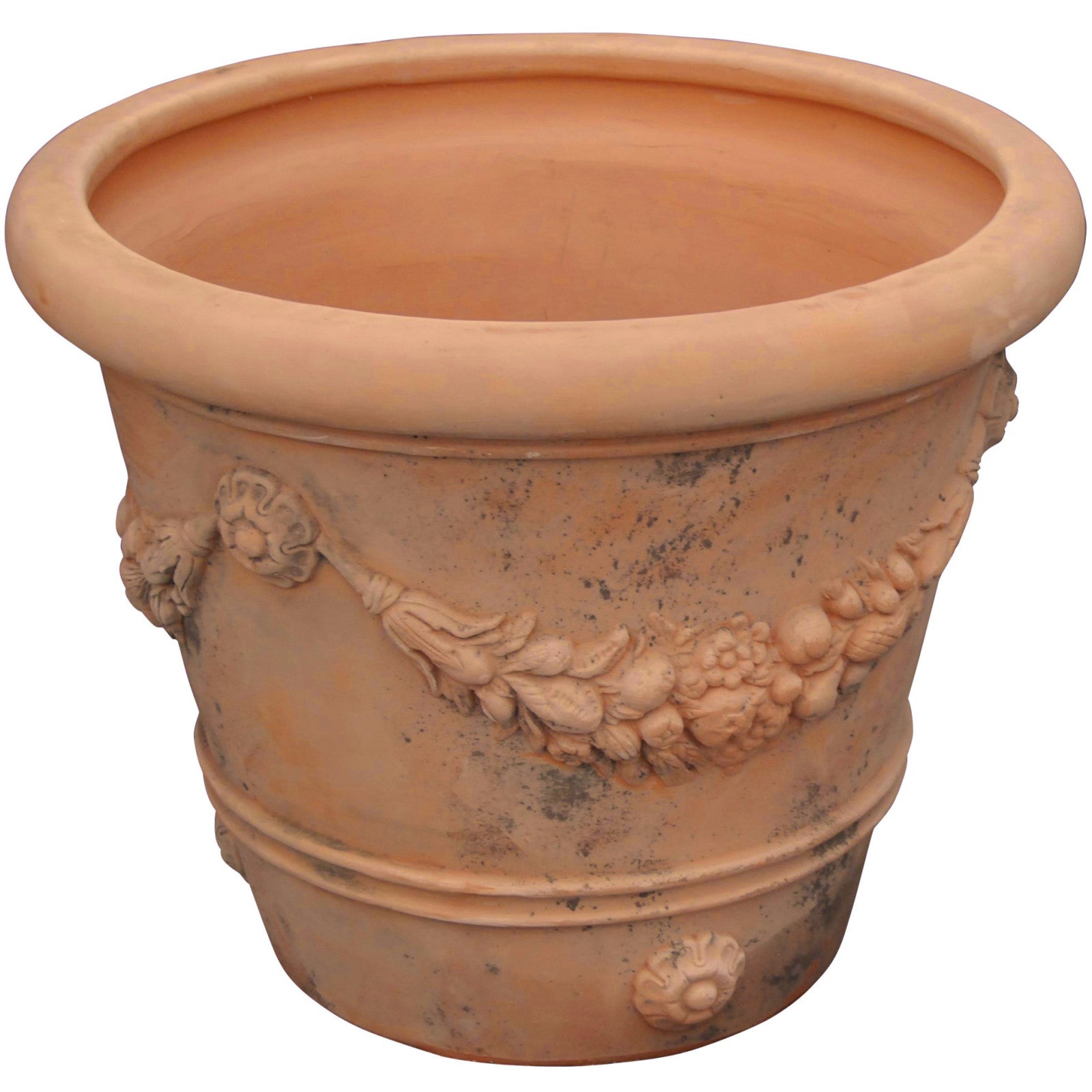 Biscottini macetas grandes de terracota para exterior 80x60 cm hecho en italia | macetas grandes artesanales | macetas grandes de terracota