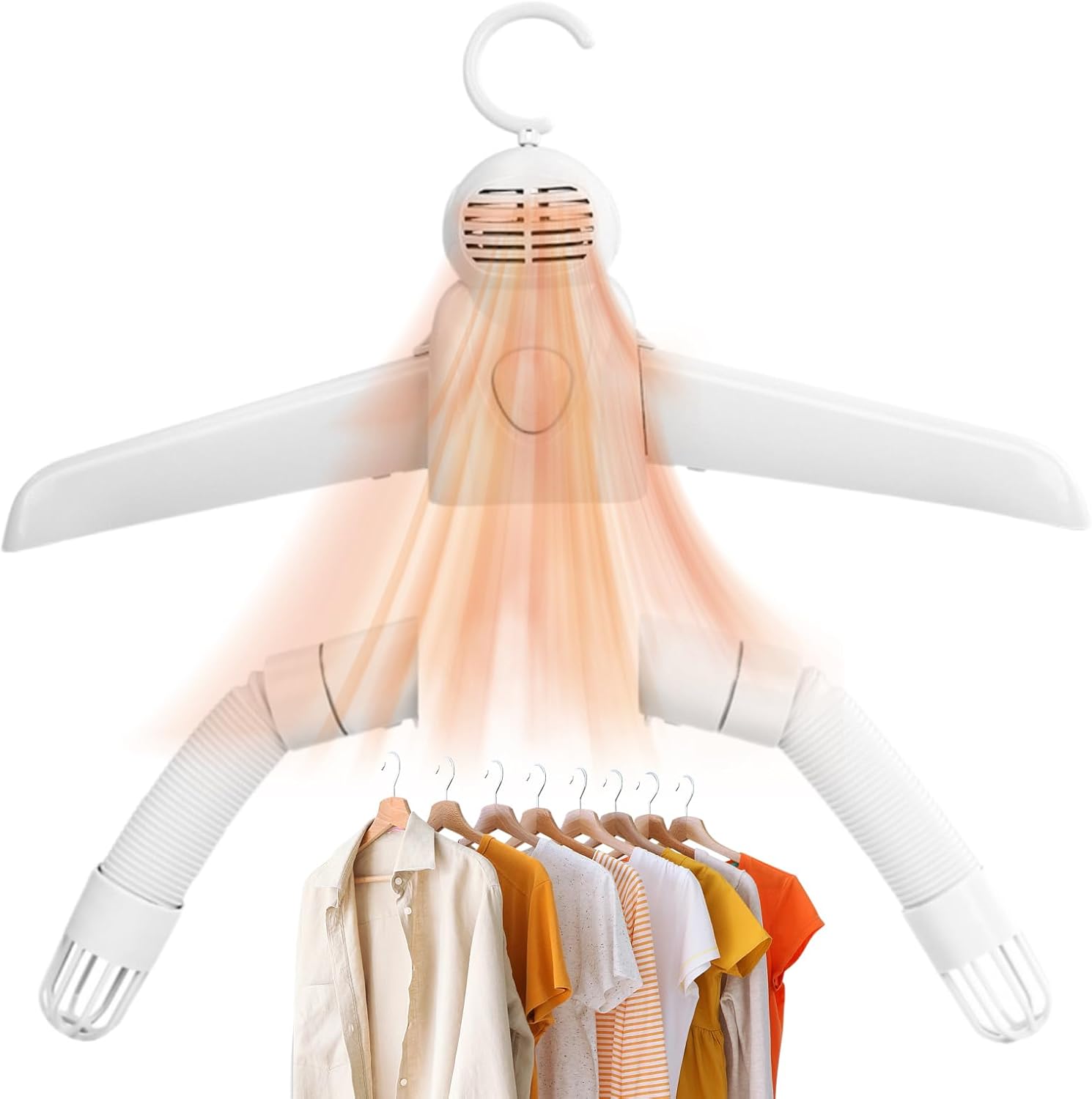 Elektryczna suszarka do ubrań, przenośny grzejnik prętowy | Kompaktowe i przenośne urządzenie do suszenia, regulowane ogrzewanie, rozwiązanie do domu