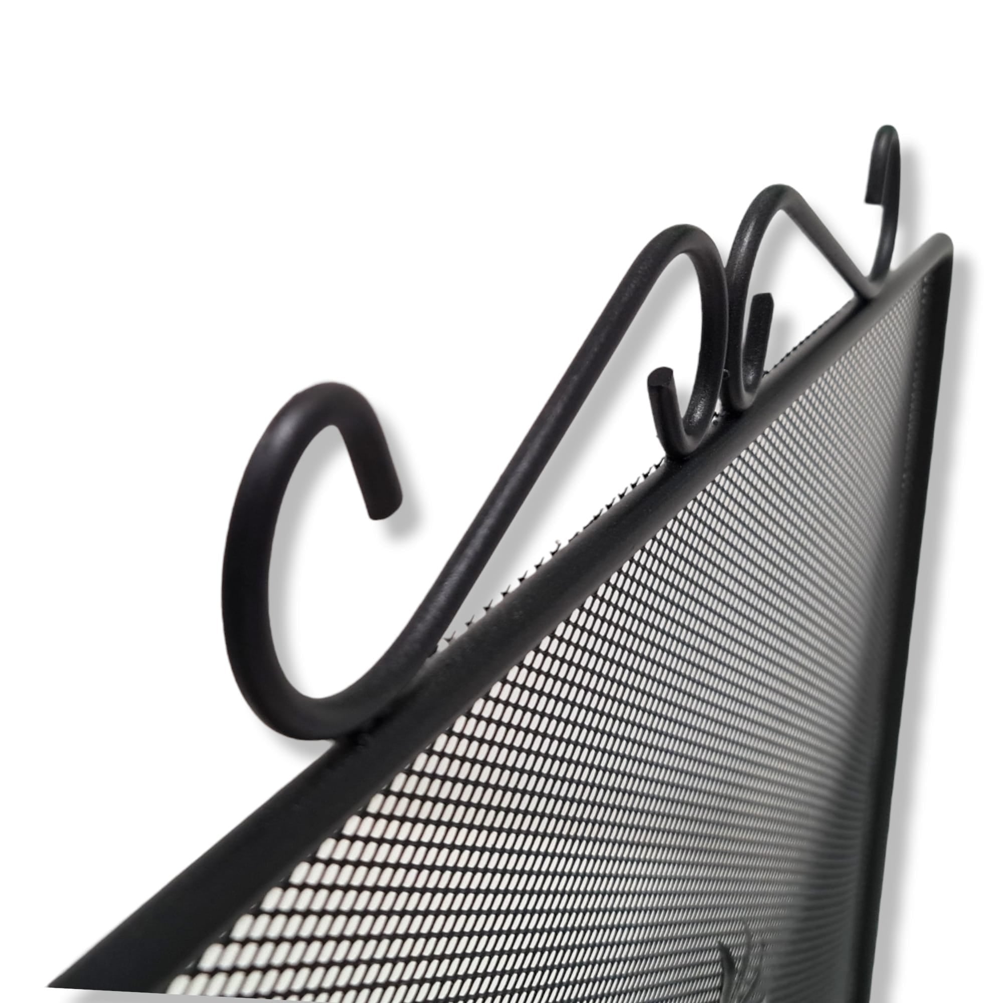 Parascintille Per Camino In Ferro Battuto - Schermo 60x40cm, Design Rustico Made In Italy - Foto 4