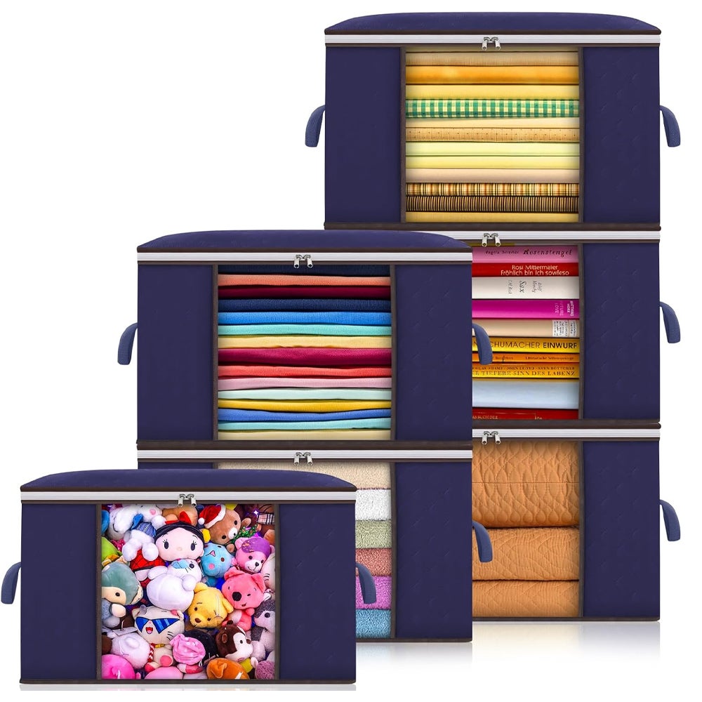 Borsa portaoggetti extra grande per vestiti, biancheria da letto e coperte, spessa sotto il letto, 100