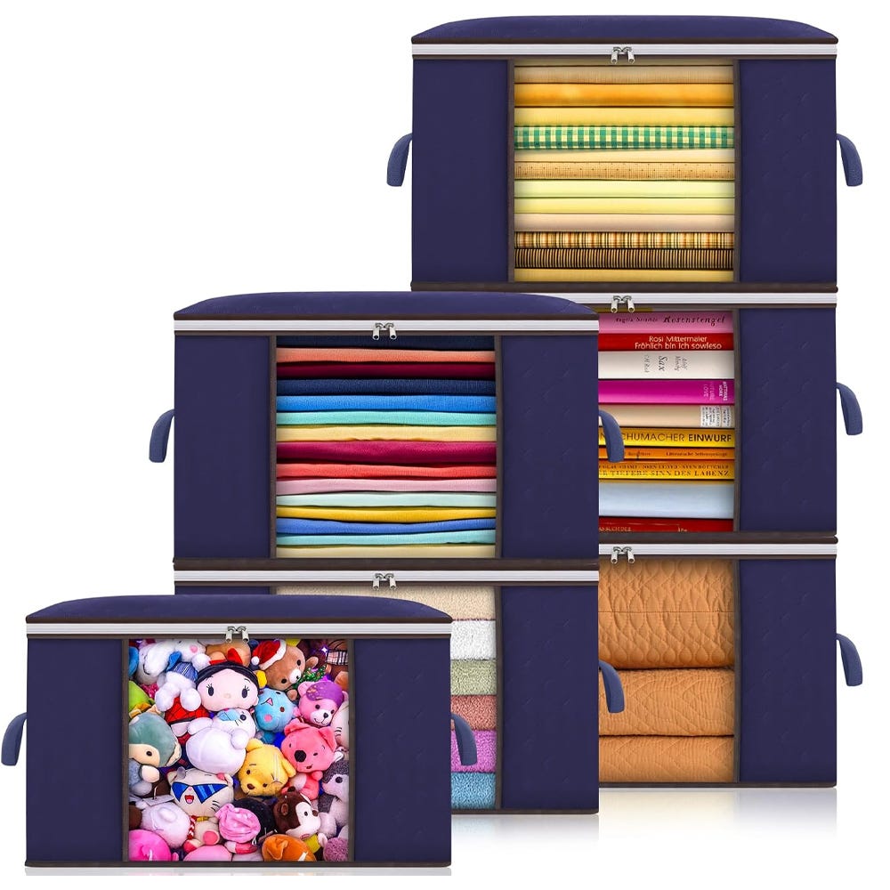 Borsa portaoggetti extra grande per vestiti, biancheria da letto e coperte, spessa sotto il letto, 100 Borsa portaoggetti extra grande per vestiti, biancheria da letto e coperte, spessa sotto il letto, 100