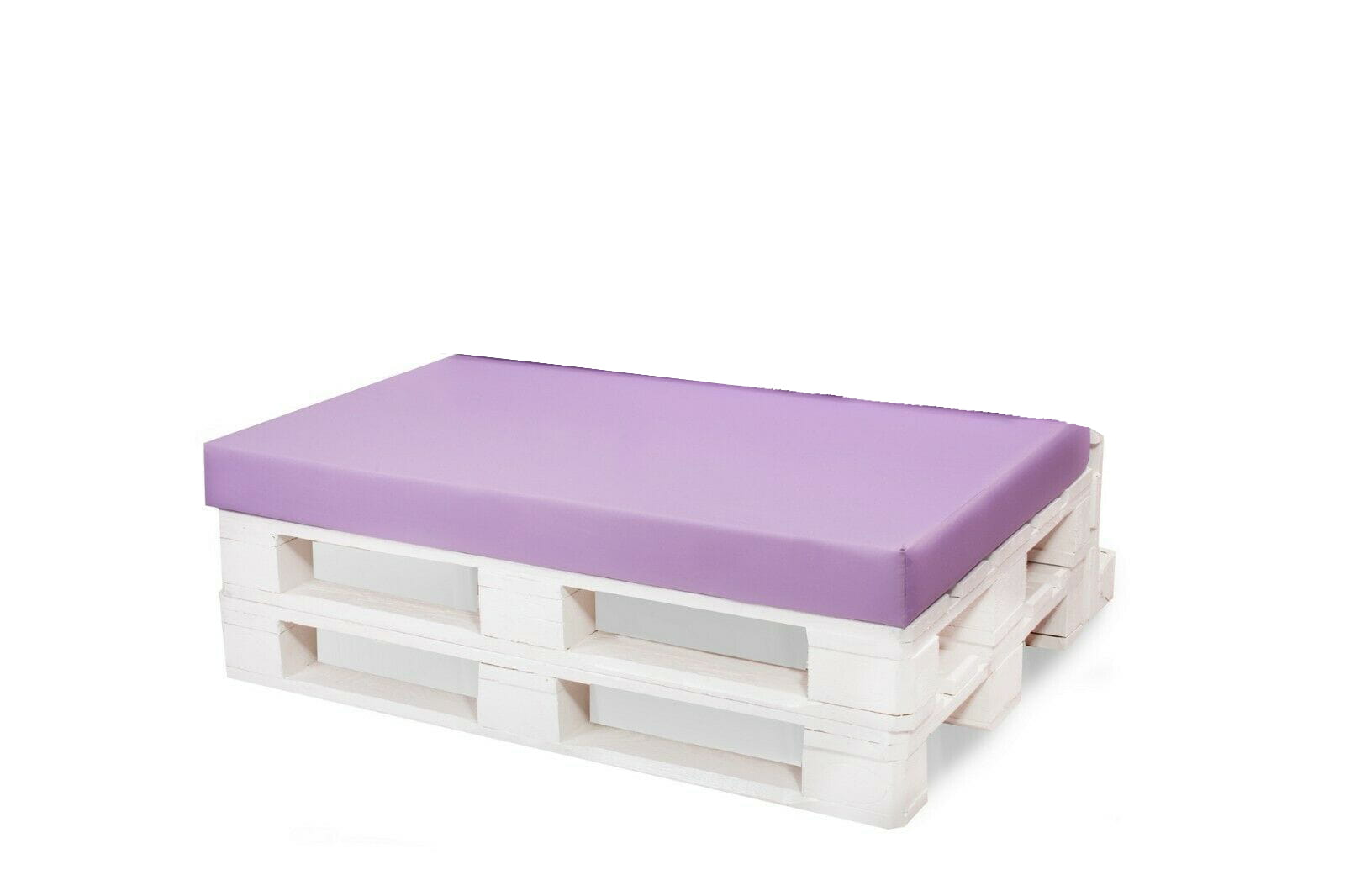 Ambientehome - Coussin De Palette Avec Dossier (120x140x10 Cm) - Gris, 50% Coton/50% Polyester, Avec Sangles De Fixation