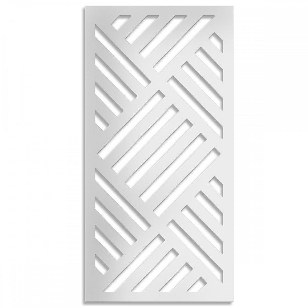 MŁYN LINIOWY - Panel PCV perforowany - Parasol przeciwsłoneczny o wymiarach 50x150 cm - kolor biały