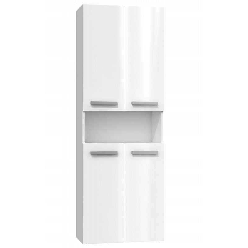 GLAZE | Mueble de baño con puerta + cesta | Estilo moderno | Dimensiones: 174x60x30cm | columna de baño - 4