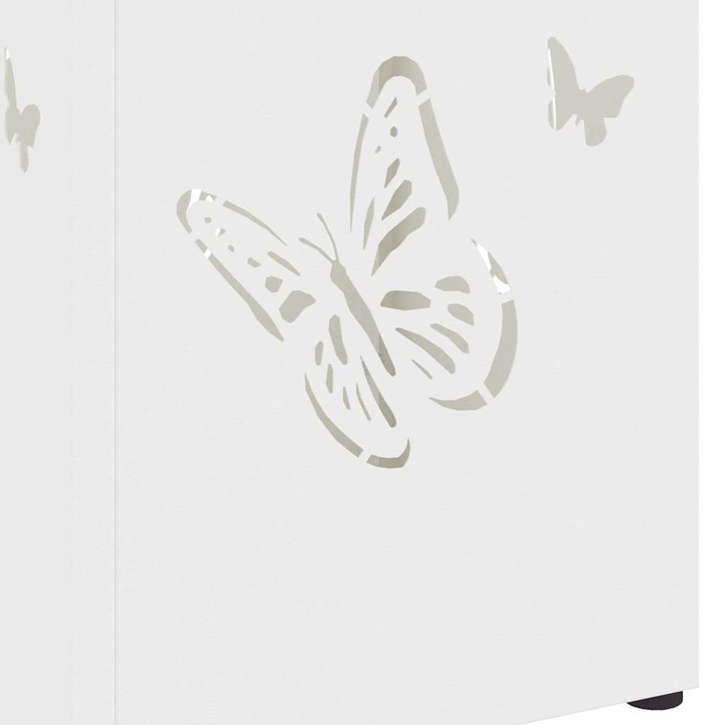 Porte-parapluie blanc 15,5 x 15,5 x 49 cm acier - 6