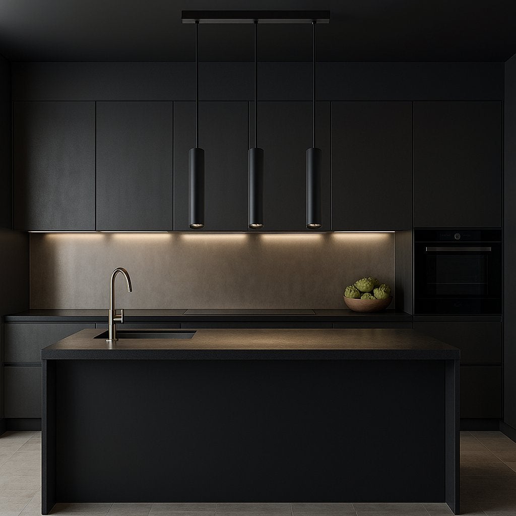 Lampa wisząca Keon LED GU10 3-punktowa 96 cm IP20 sufitowa slim czarna MasterLED - 7