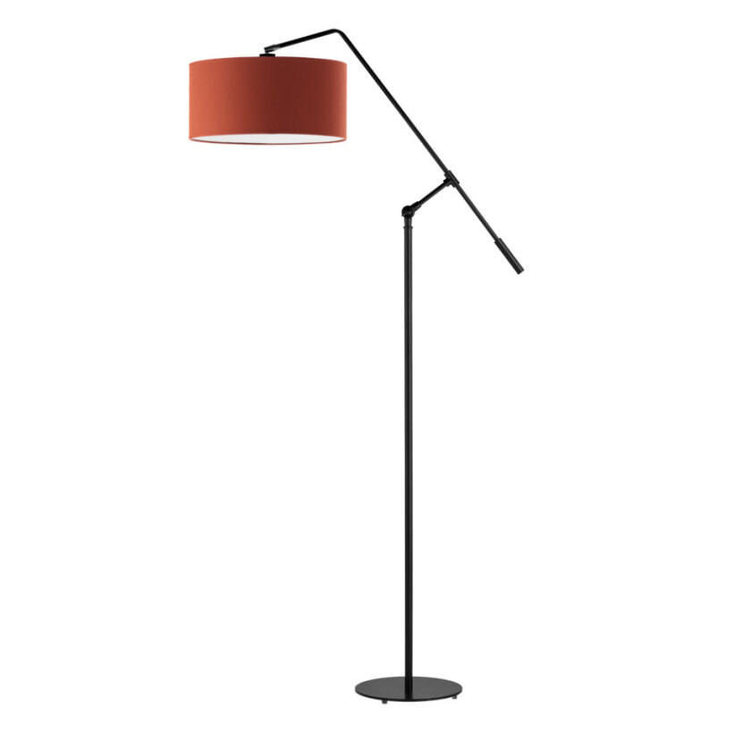 Lampa stojąca podłogowa przegubowa regulowana z abażurem walec AVADO
