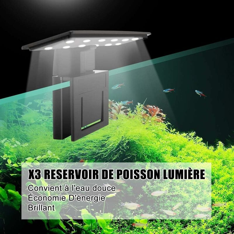 X3 Wysokiej Jasności Zbalansowana Lampa Akwariowa LED do Oświetlenia Akwarium 220 V 6 W 600 LM