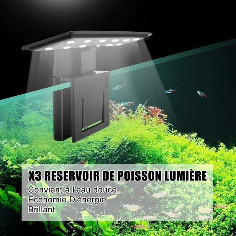 X3 Wysokiej Jasności Zbalansowana Lampa Akwariowa LED do Oświetlenia Akwarium 220 V 6 W 600 LM