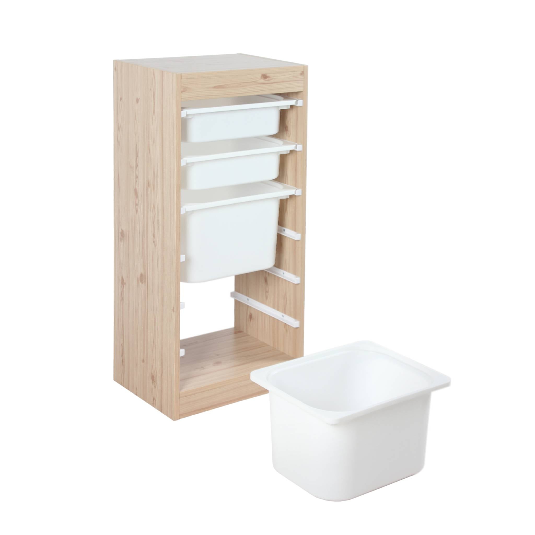 Contenitore per bambini con 4 contenitori, Marrone naturale - 6