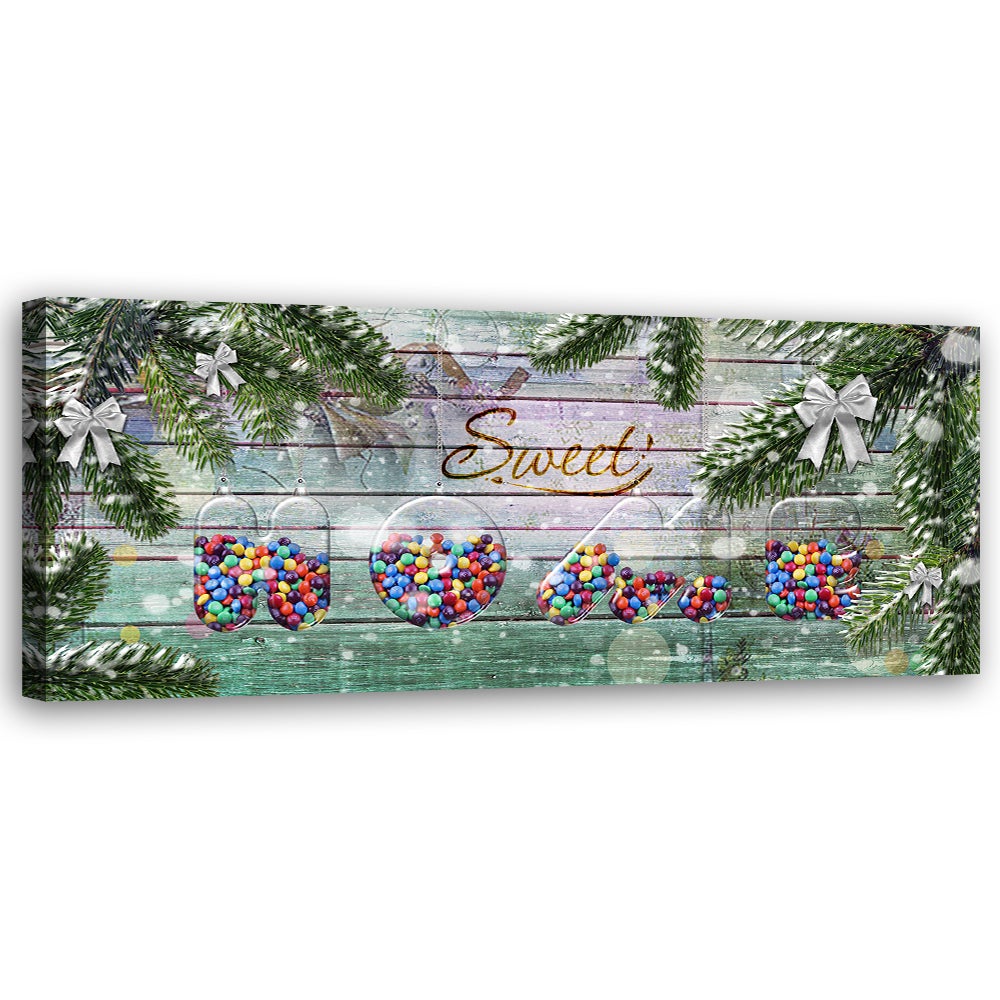 Obraz na płótnie, Napis Sweet Home 90x30