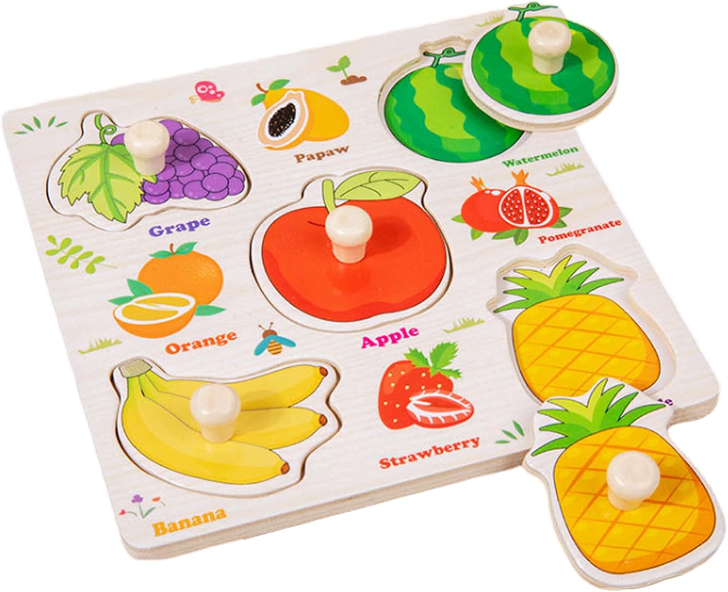 Puzzles en bois encastrés pour enfants Jouets en bois Montessori Puzzle ...