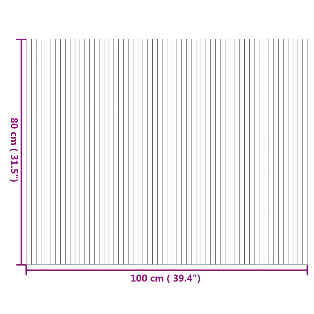 Tappeto Rettangolare Natura 80x100 cm in Bambù vidaXL - 8