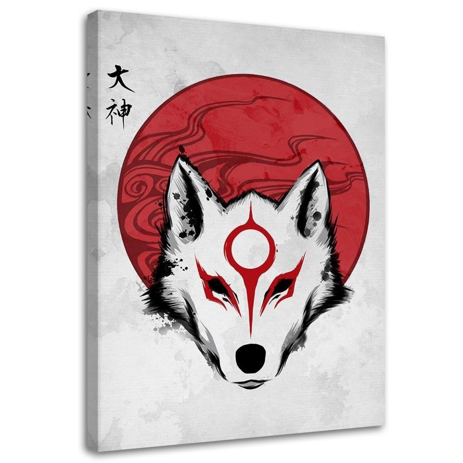 CoolChange Grand tableau à rouler Okami I Kakemono en tissu I 100