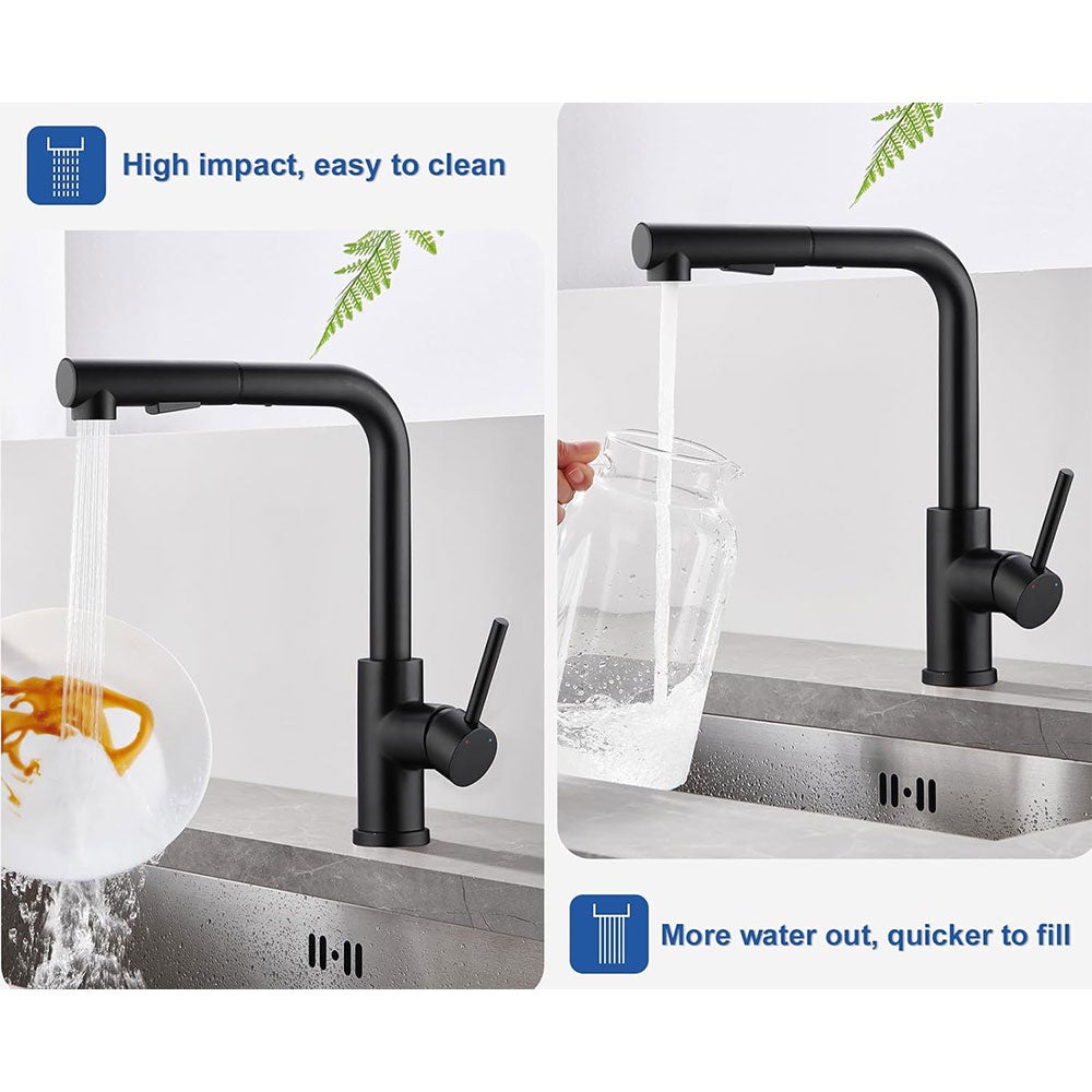 Amazon Grifo De Cocina Con Ducha Extraible Grifo Extensible Grifos De  Lavabo Extraibles LOVHAUS Juego De