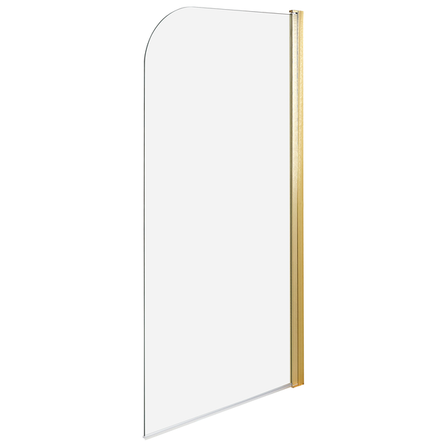 Beliani Mampara de ducha LAPAN 140 x 70 cm Dorado