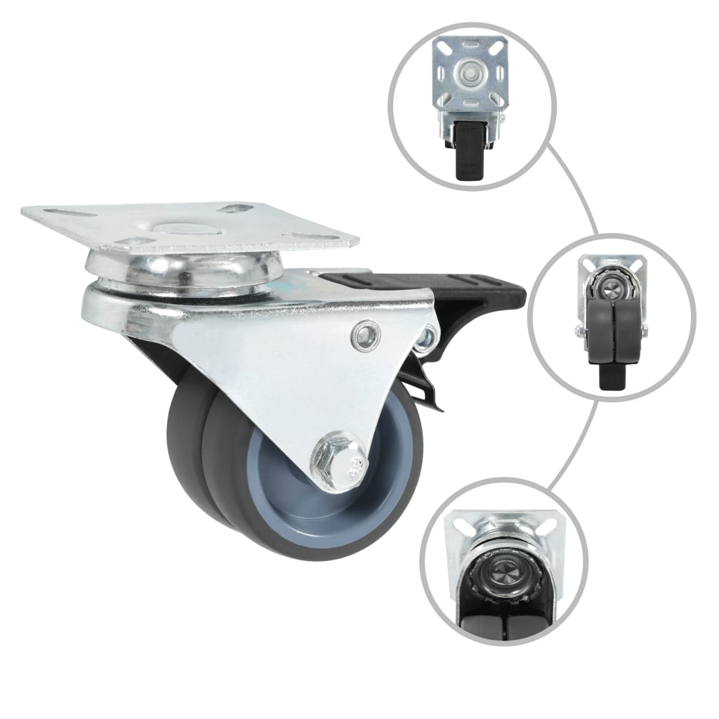 Ruote Girevoli Per Vasi Da 35 Mm - Confezione Da 6 Pezzi - Mobilità Per Piante E Fioriere - STEFANPL - Foto 3