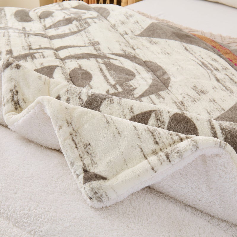 Edredón Grueso con Borrego Sherpa 600 g/m² – Cálido Suave Envolvente – Edredón Invierno - Mandalas Cama 150/160 (250x260) +2 Funda Almohada (50x70) - 5