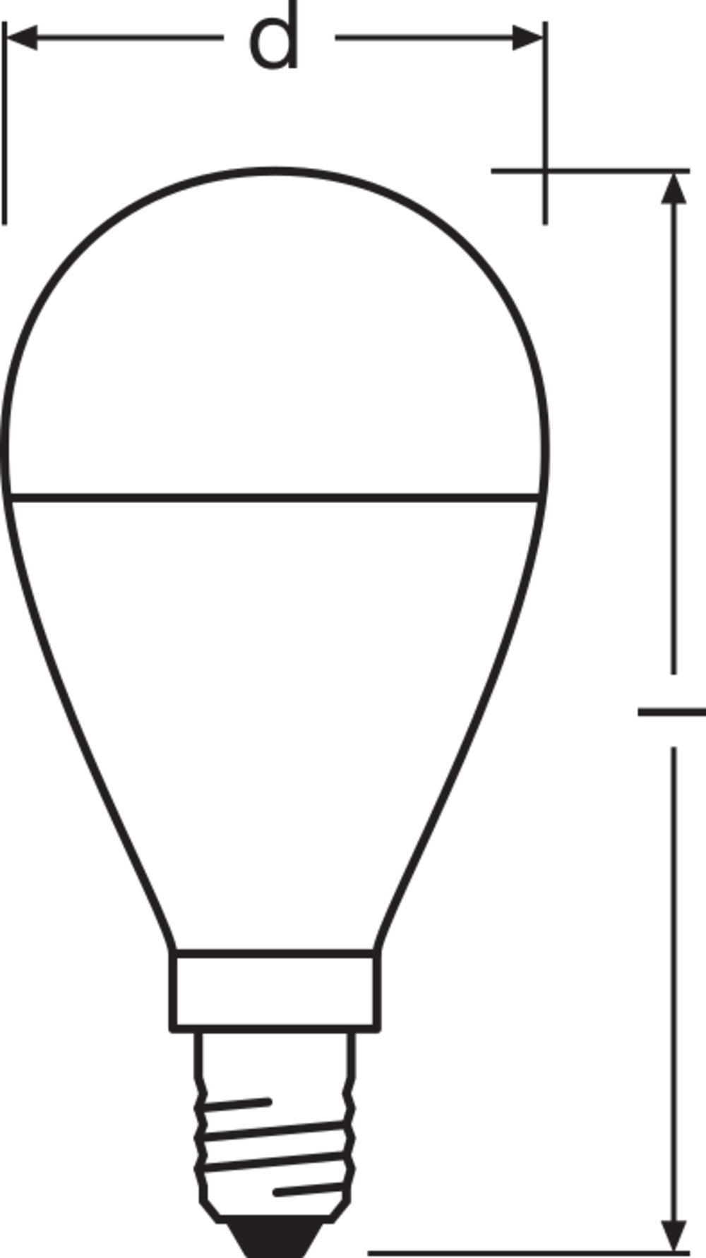 Ampoule LED Osram, Mini Form Classic Mini Ball, 60 Watts Remplacement, E14, P-Shape, 6500 Kelvin, Cold Daylight, Matt, Pack Single - 3