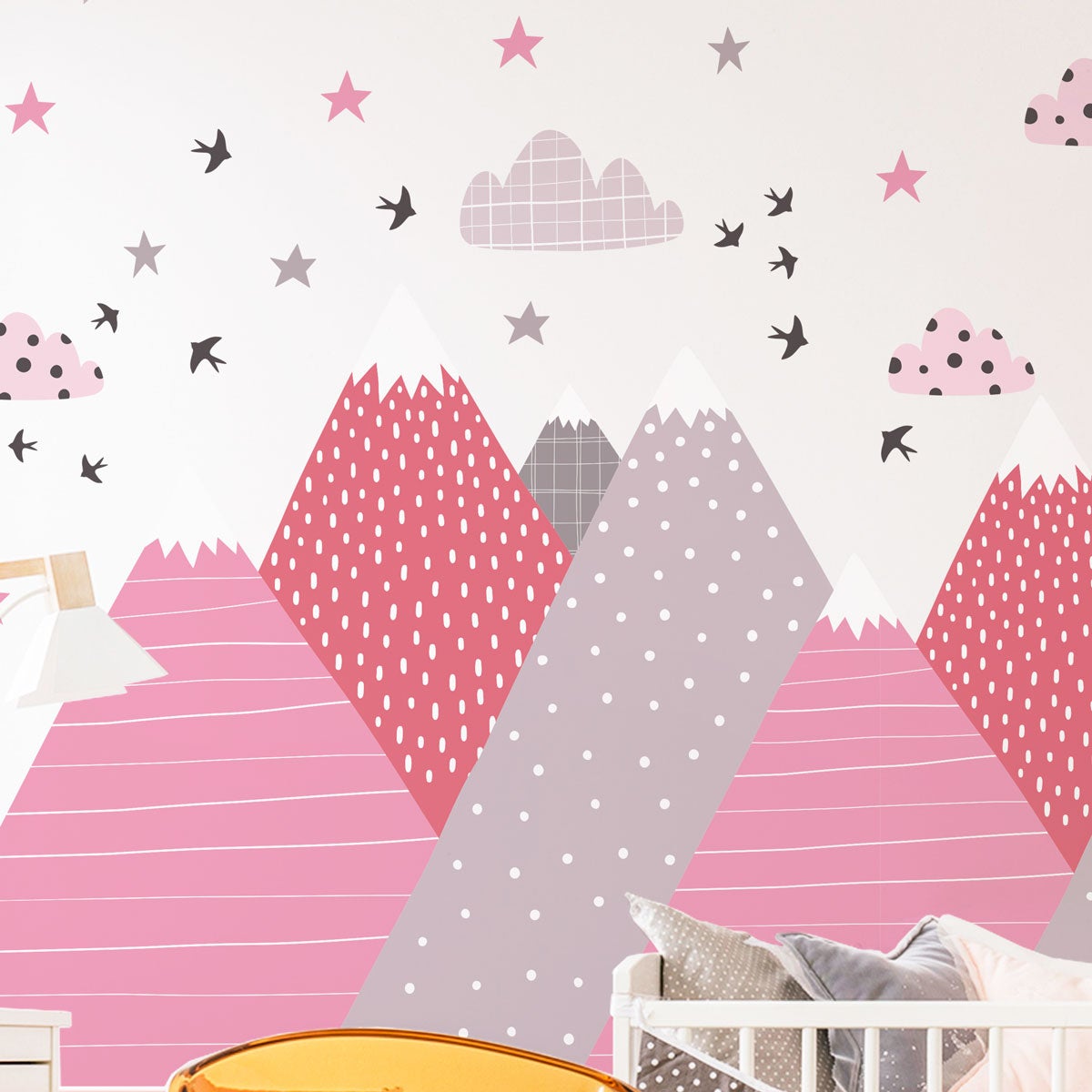 Adesivo bambino di montagna scandinavo pinka - Sticker adesivo - adesivi murali - 80x120cm - 4