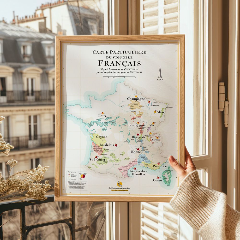 Affiche 50x70 cm - La Carte des Vins de France - LA CARTE DES VINS SVP - 5