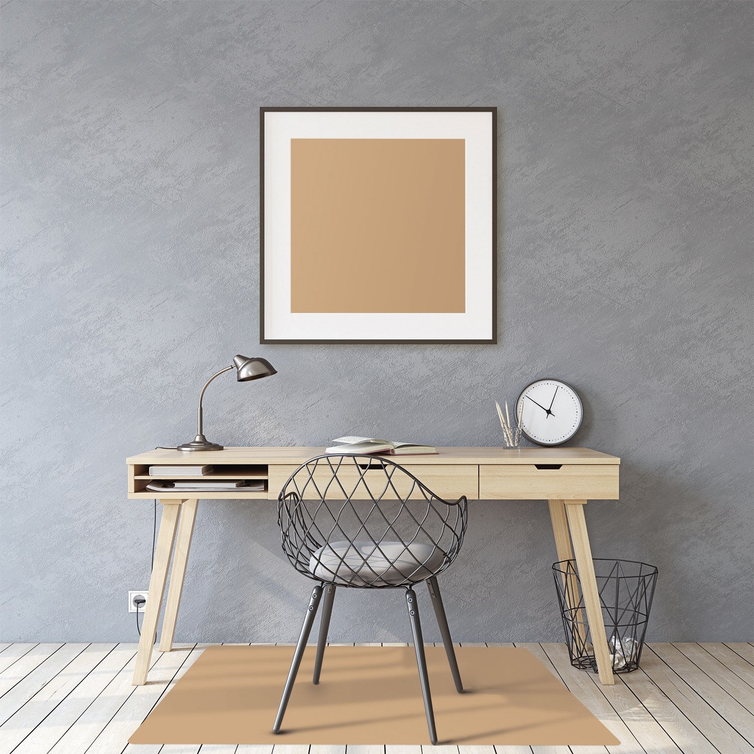 Mata pod fotel, mata pod krzesło Pojedynczy kolor fale i kolorowy dym 100x70 cm – Tulup - 3