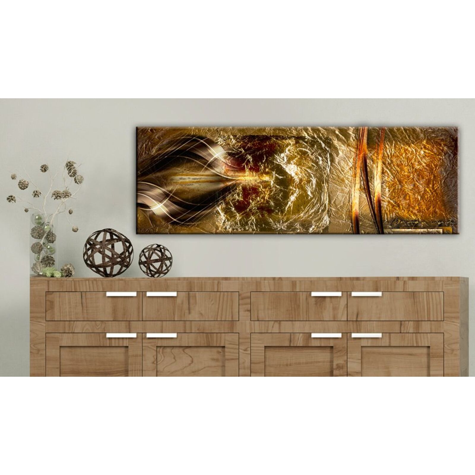 Tableau empire de l'or - 120 x 40 cm - 2