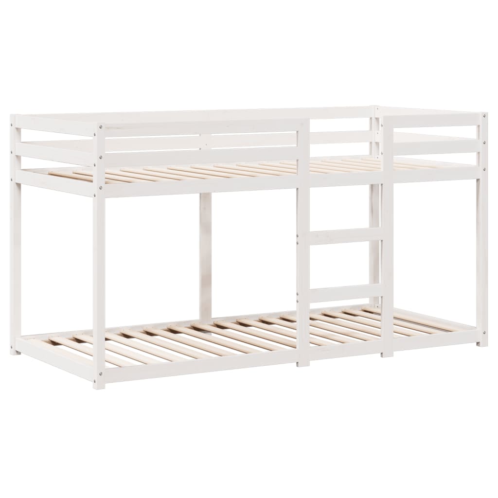 Lit superposé avec toit blanc 90x190 cm bois massif de pin - 5