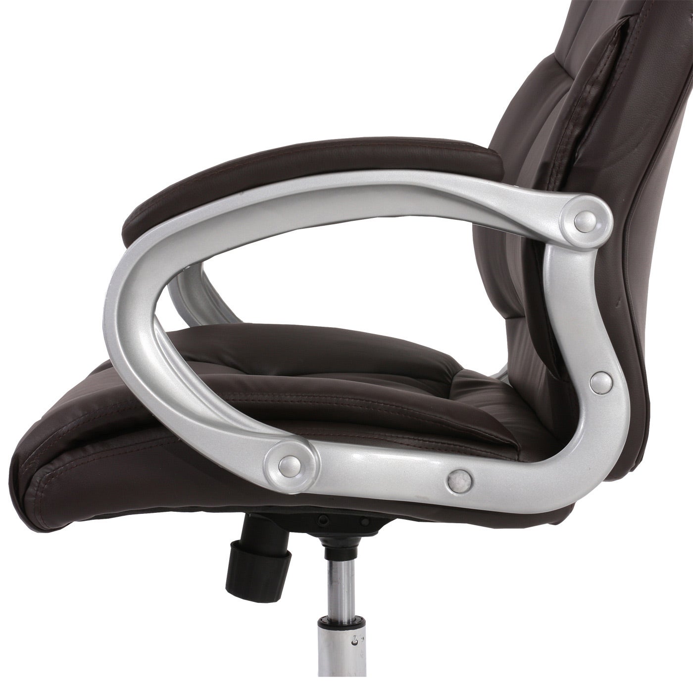 Fauteuil de bureau américain Boston XXL, charge 150kg, similicuir ~ marron - 4