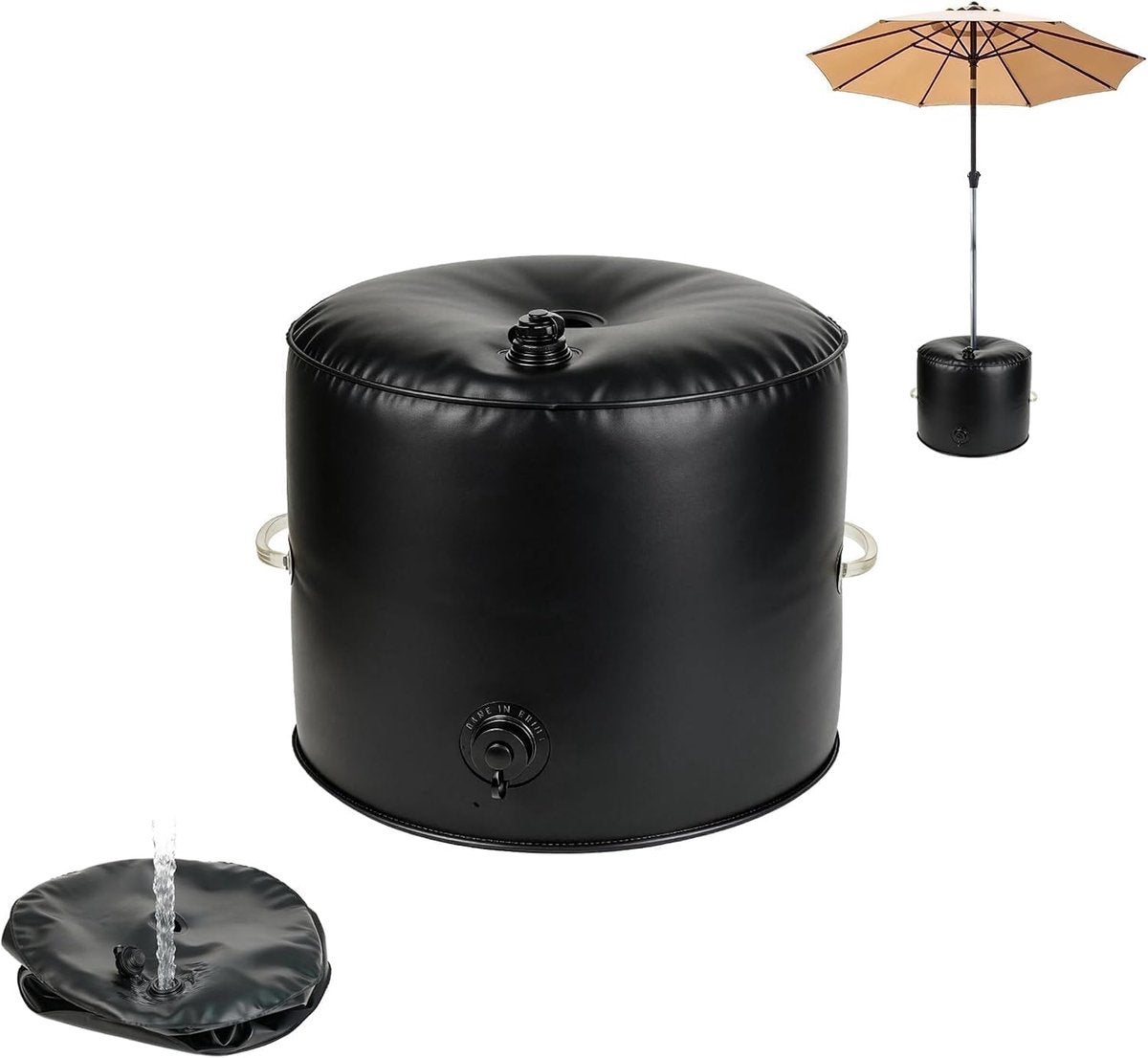 Bază pliabilă pentru parasolar, 45×25CM, Umplubilă cu apă sau nisip, până la 40 kg, Pentru terase, grădini, restaurante sau cafenele