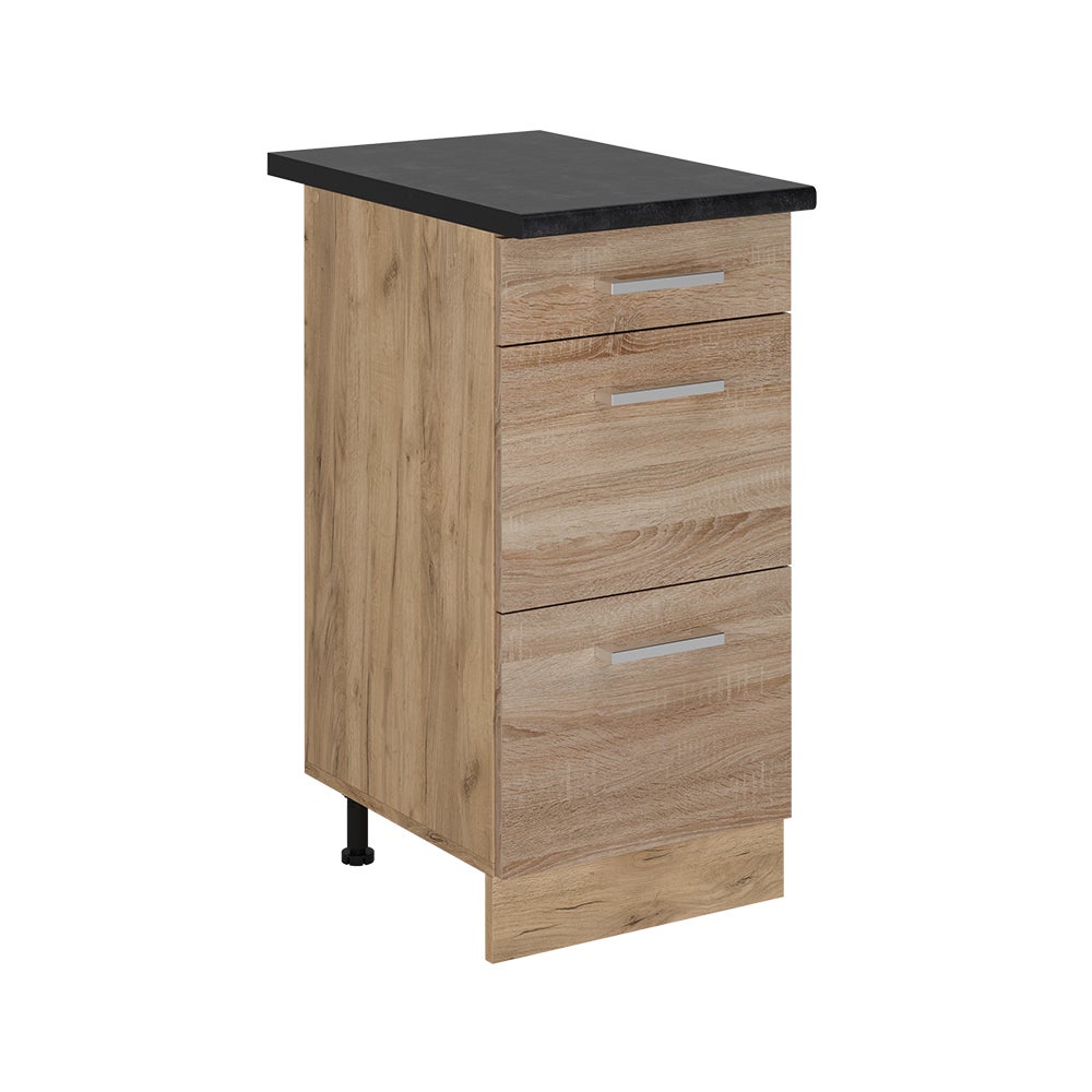 Vicco Szafka dolna do kuchni R-Line, Sonoma, 40 cm z szufladami, BP Antracyt