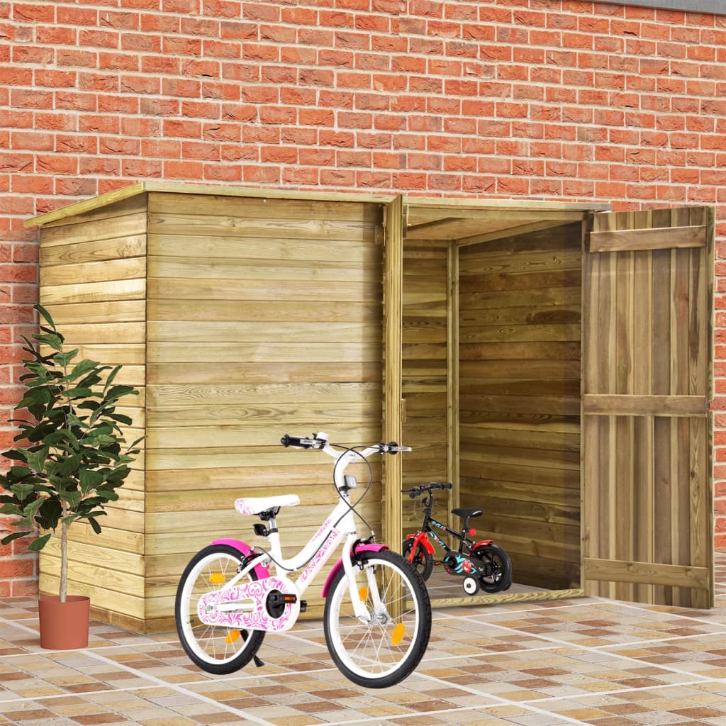 Abri à vélo de jardin 232x110x170 cm Bois de pin imprégné Leroy