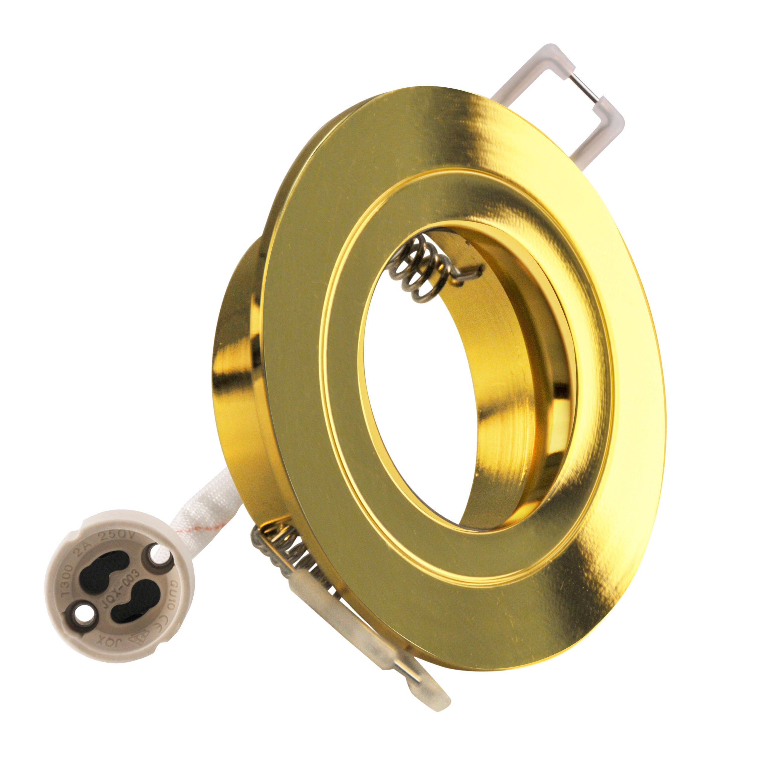 Oprawa sufitowa wpuszczana podtynkowa Febe złoty połysk 1xGU10x8W okrągła IP20 wym: 2,5 x 8 x 8 cm aluminium Polux - 6