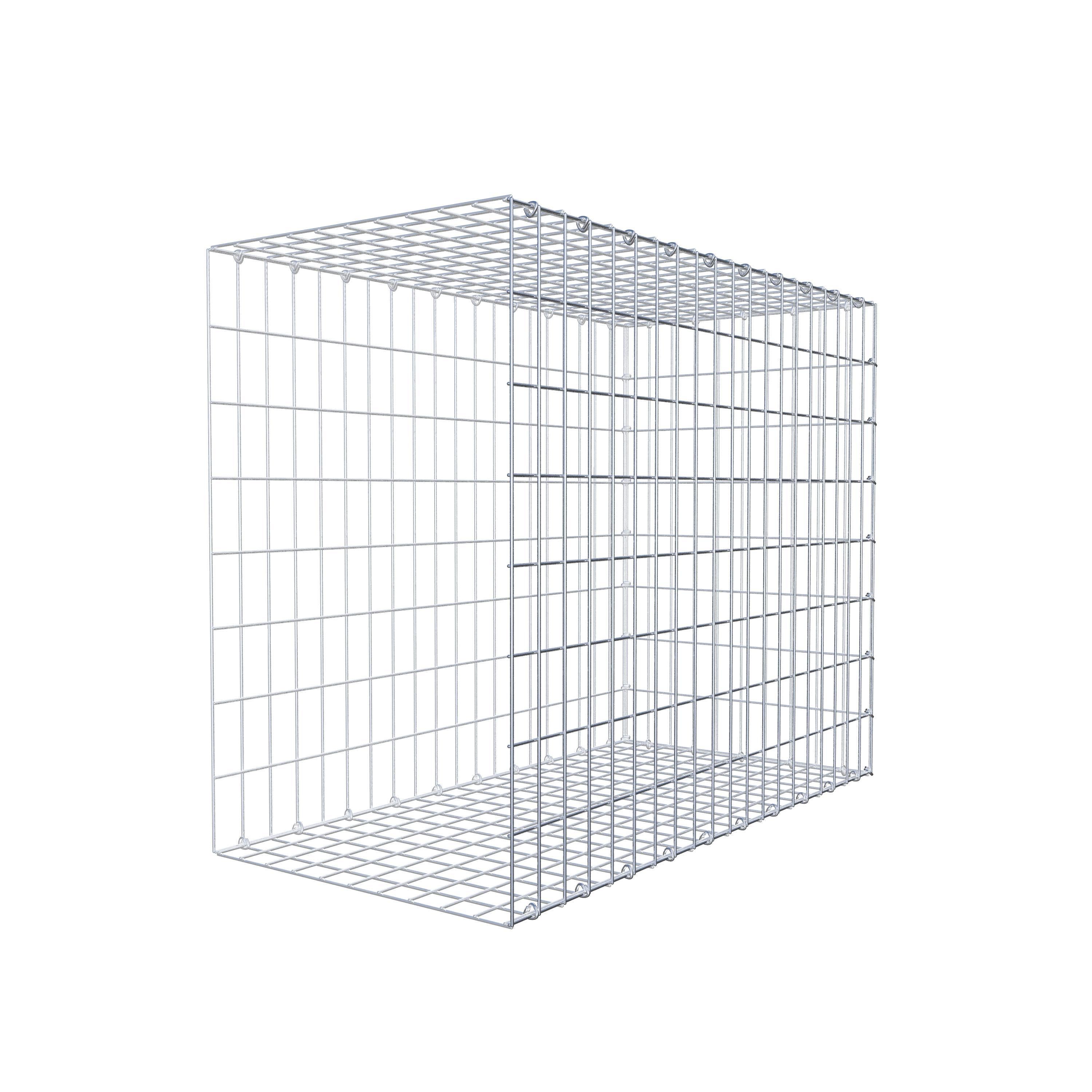 Gavión para alargar en acero galvanizado 100x80x50cm (LxAxP), malla 5 x 10cm, Anillo en C, sin rejilla frontal - 9