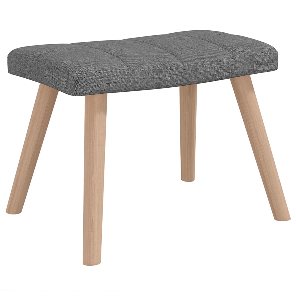 Chaise à bascule | Fauteuil à bascule | Fauteuil de relaxation avec tabouret Gris foncé Tissu826200 - 4