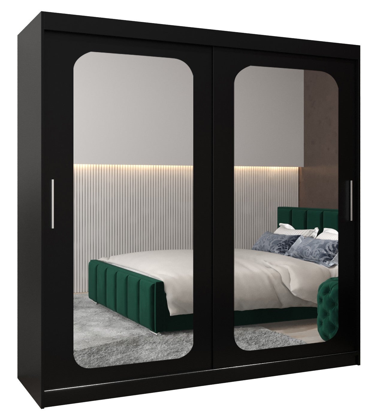 Szafa przesuwna garderoba PROMO T3 200 x 62 x 200 cm Czarny - Abiks Meble