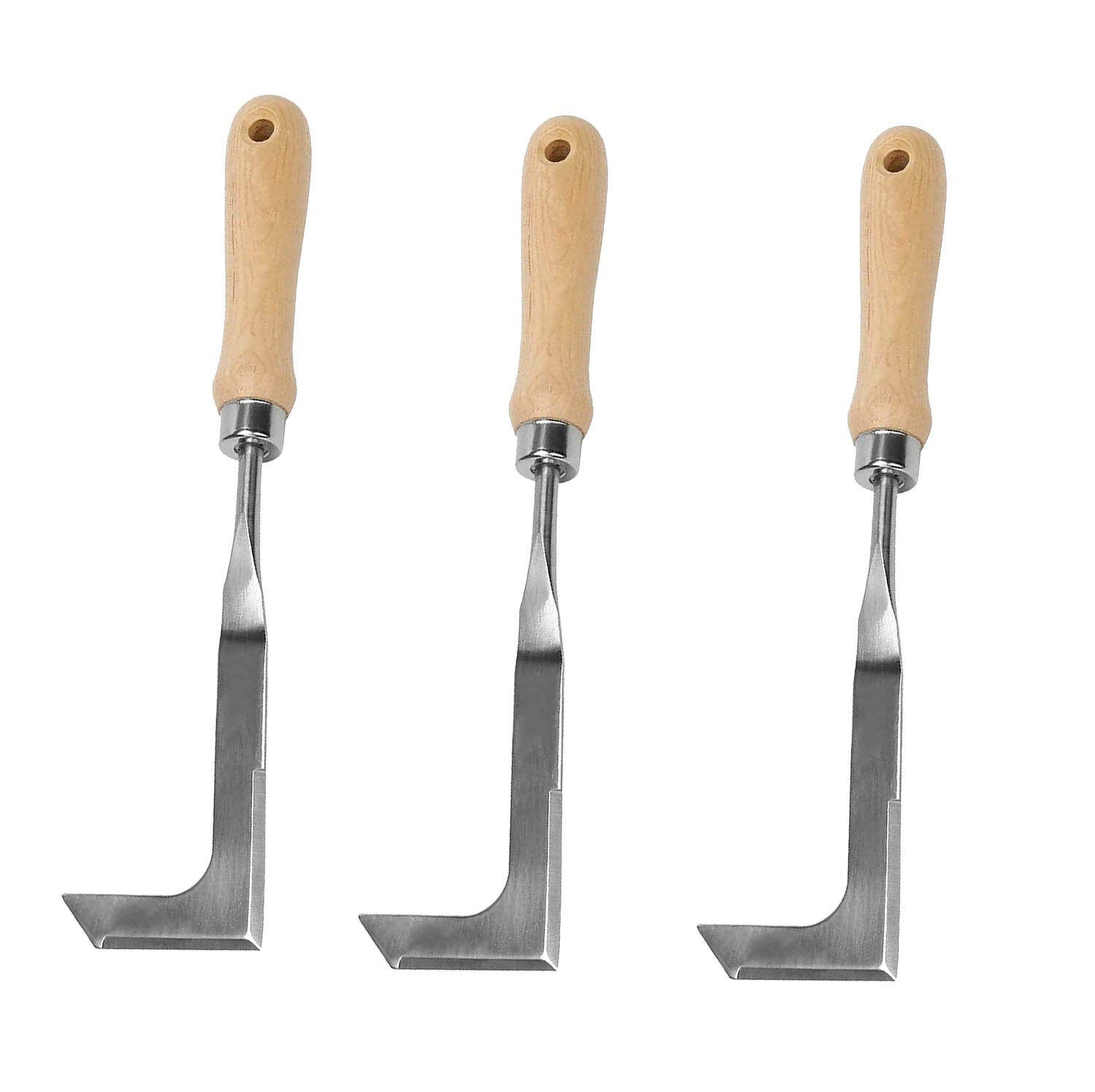 Coltello Diserbante Manuale A Manico Lungo Regolabile (138/105/69 Cm) - Lama A L, Acciaio Inox, Per Erbacce E Radici