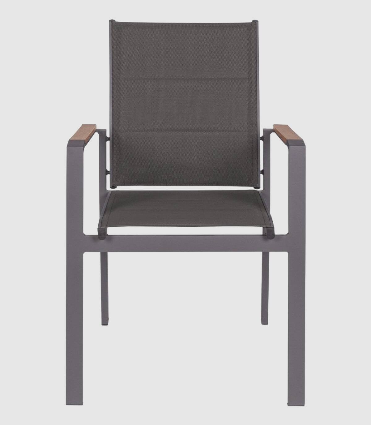 Bizzotto Kubik Anthracite Chaise avec accoudoir 662175 Pour l'extérieur - 3