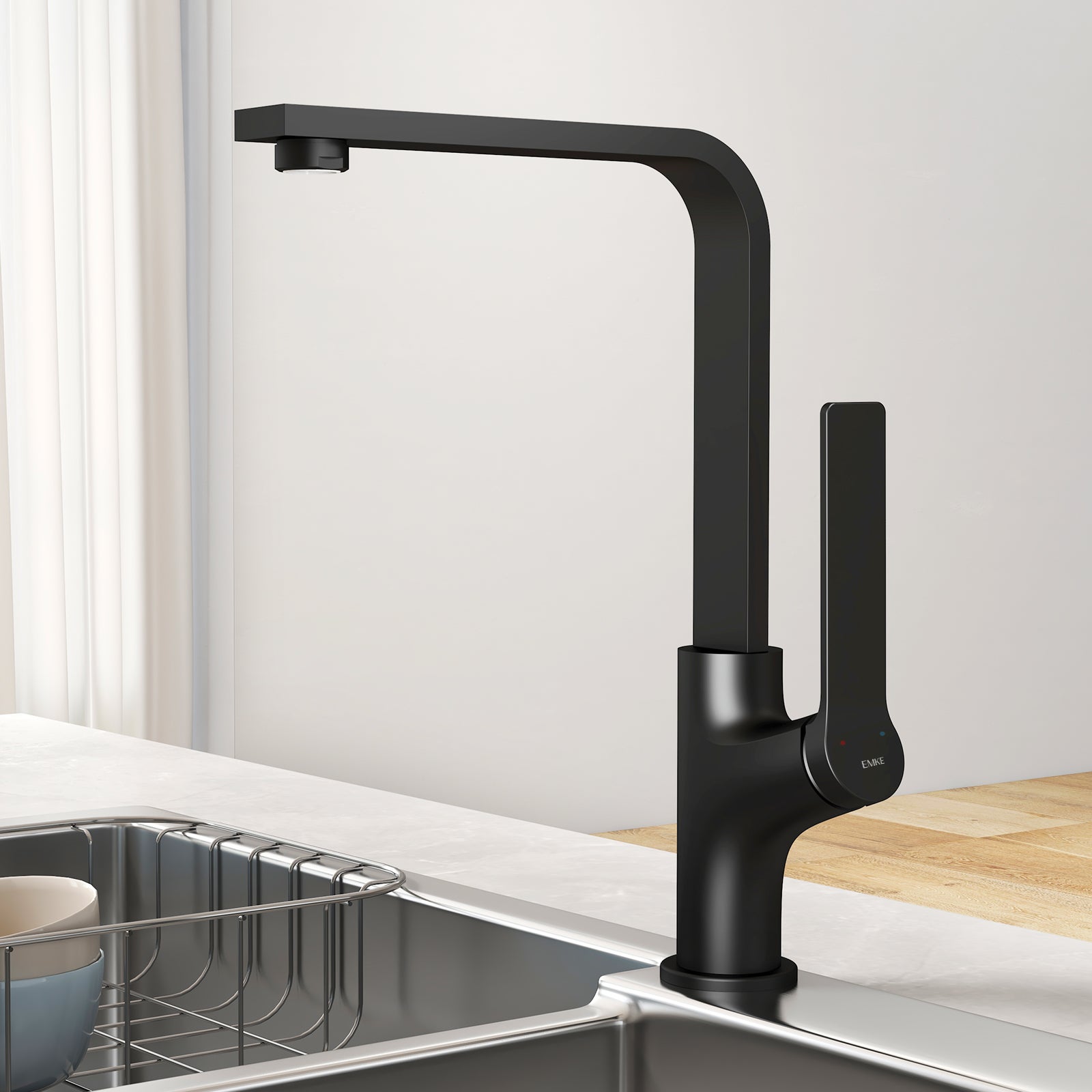 EMKE Bateria Kuchenna 30.3 cm obrotowa 360° czarny matowy