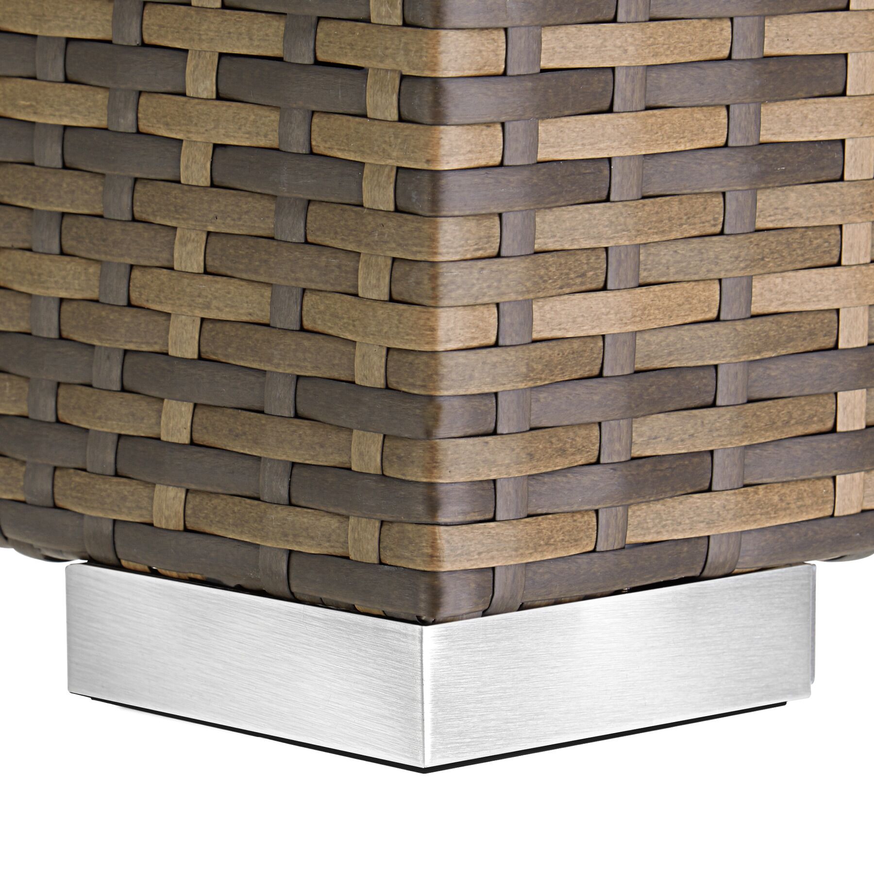 Set di 2 lettini prendisole in rattan resina e alluminio con copertura protettiva tavolo colore naturale TECTAKE - 5