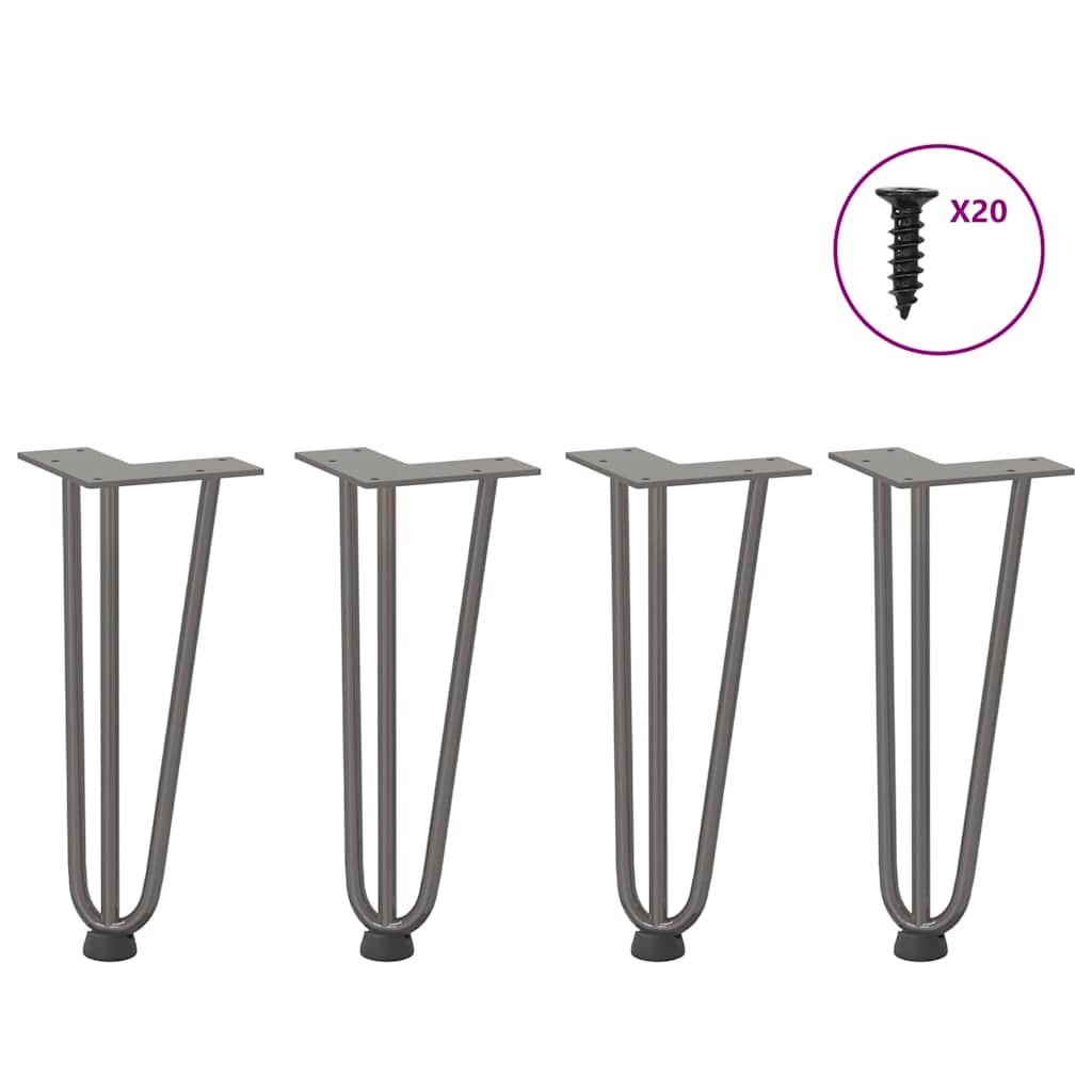 Nogi do stolika kawowego 4 szt. Naturalna stal 30 cm Solidna stal vidaXL