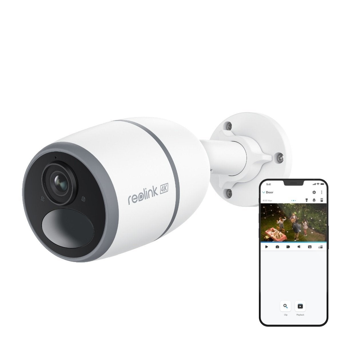 Reolink Caméra De Surveillance 2K 4MP 4G LTE Batterie, Intelligente Auto Suivi Zoom 6X, Deux Objectif, Projecteur, +Panneau Solaire