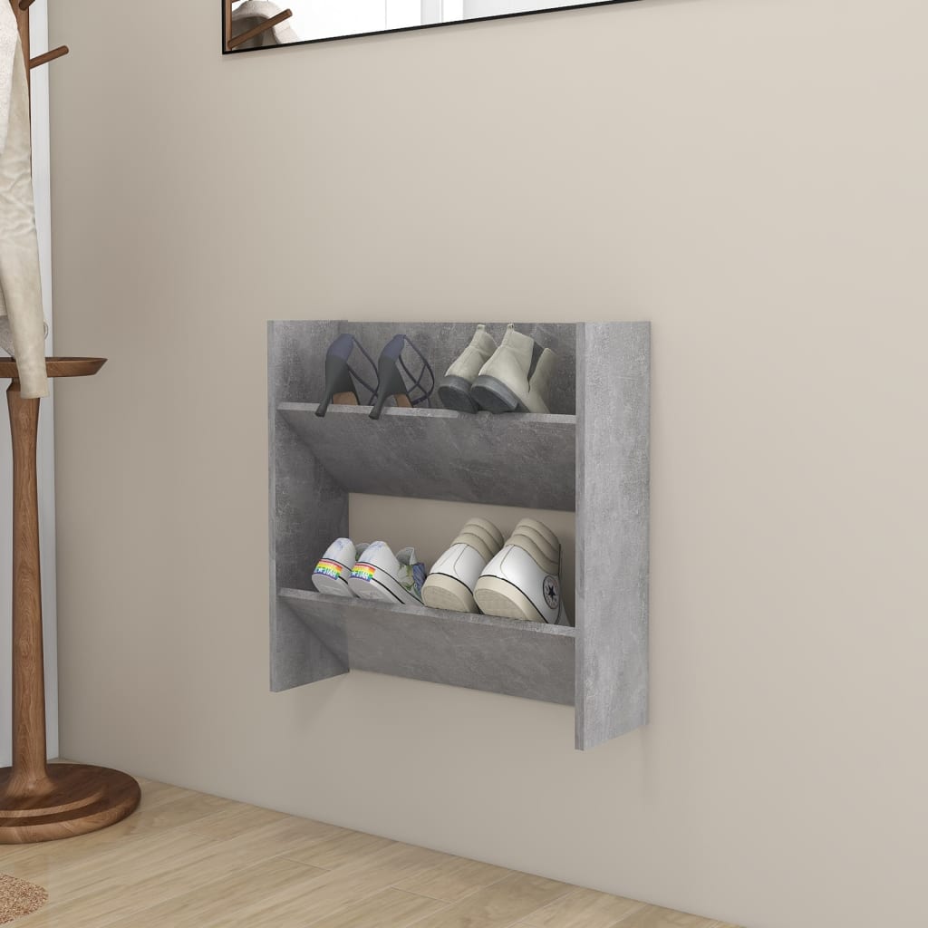 Półka ścienna na buty, szara, 60x18x60 cm, płyta wiórowa vidaXL