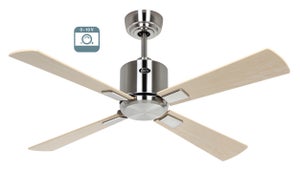 Ventilateur De Plafond CasaFan ECO NEO III 152 Cm - 6 Vitesses, Télécommande, Boîtier Chromé, économe En énergie