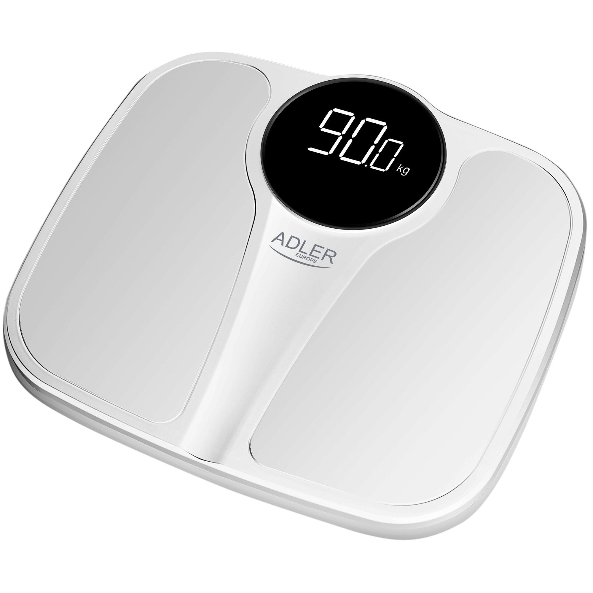 Bilancia Pesapersone Digitale Alta Precisione 180Kg, Display LED Autospegnimento Adler Bianco AD8172W | Leroy Merlin Bilancia Pesapersone Digitale Alta Precisione 180Kg, Display LED Autospegnimento Adler Bianco AD8172W | Leroy Merlin