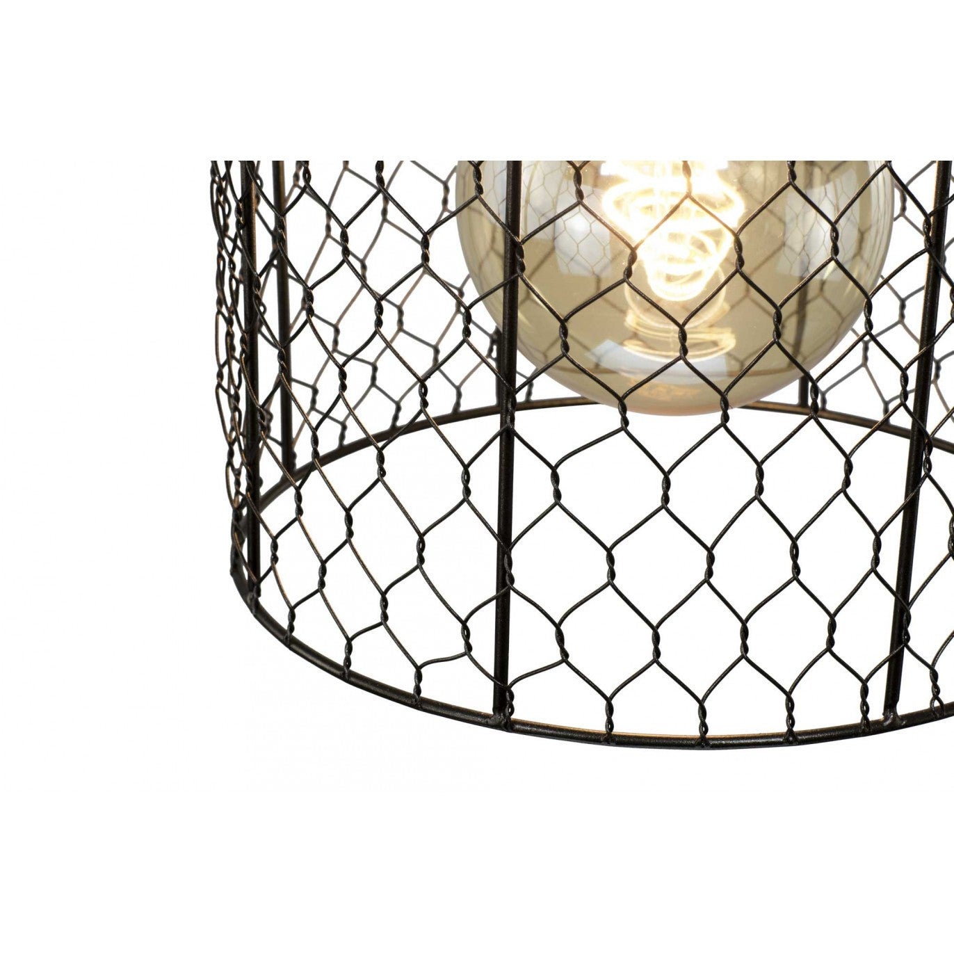 Suspension en métal grillagé anthracite - CLOCHINE - C-Création - 4