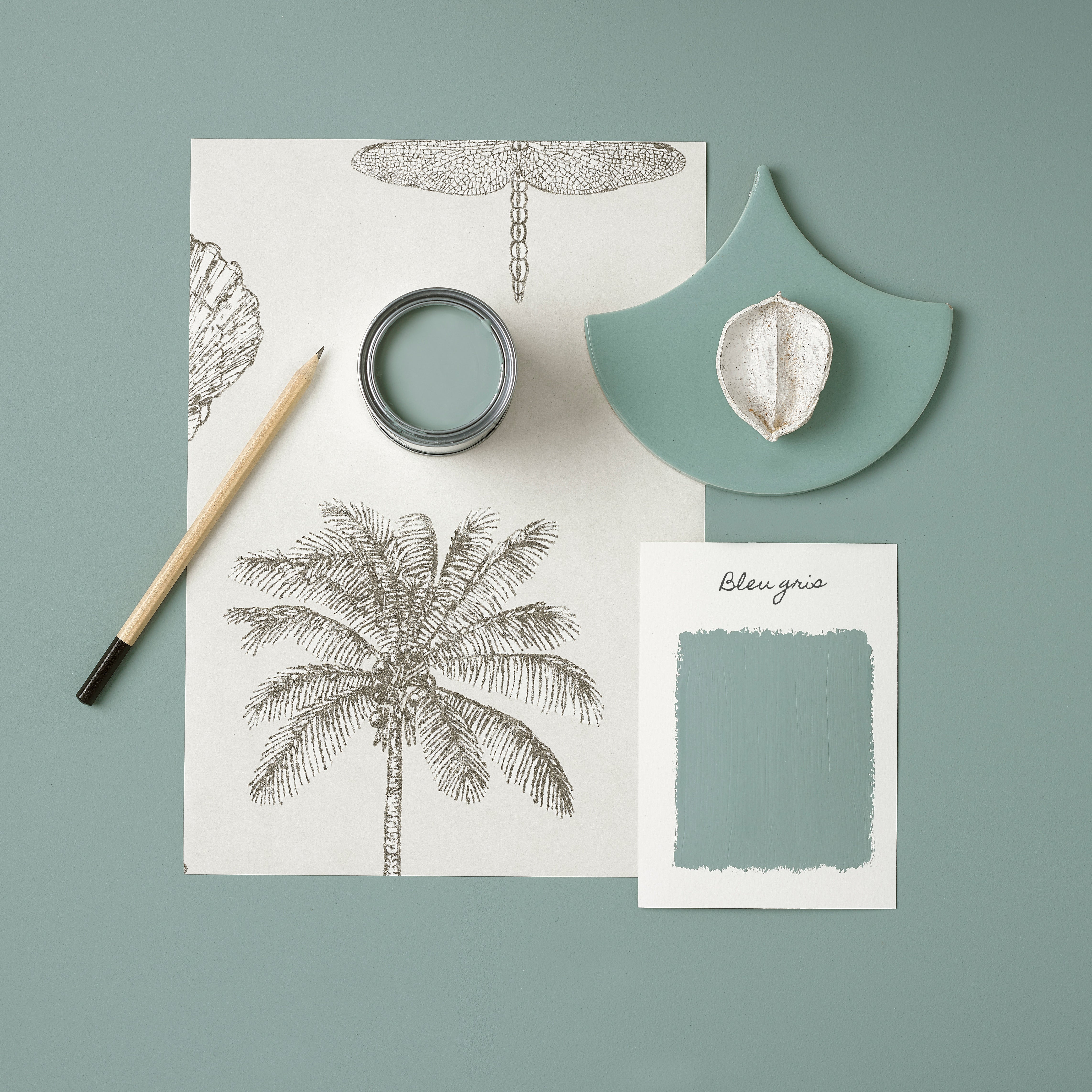 Peinture Bleue pour Meubles Chalky Mat Poudré RUST-OLEUM - Bleu Gris 750ml (10,5m² avec un pot) - 4