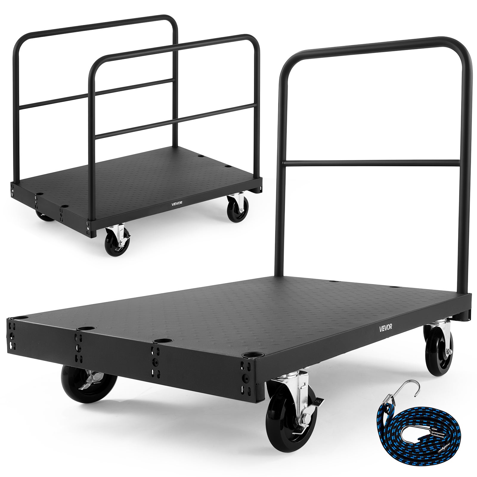 Wózek do Płyt Gipsowych VEVOR, Nośność 816.5 kg, Platforma 914 x 610 mm, Kółka Skrętne, Do Magazynu